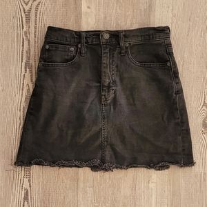 Madewell Black Demin Skirt